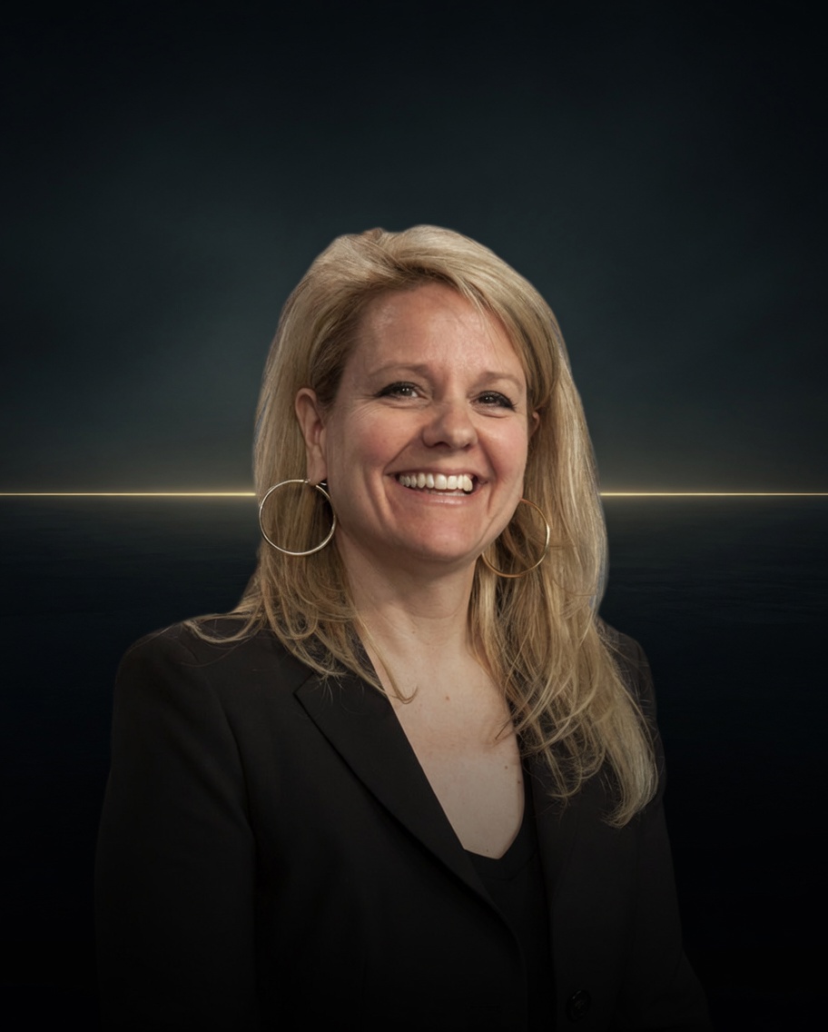 Gwynne Shotwell, SpaceX president and COO. Portrait derived from a 2013 NASA/KSC still on Wikimedia Commons (KSC-2013-1704).